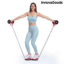 Charger l&#39;image dans la galerie, Rouleau pour Abdominaux avec Disques Rotatifs, Bandes Élastiques et Guide d&quot;Exercices Twabanarm InnovaGoods
