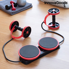Charger l&#39;image dans la galerie, Rouleau pour Abdominaux avec Disques Rotatifs, Bandes Élastiques et Guide d&quot;Exercices Twabanarm InnovaGoods
